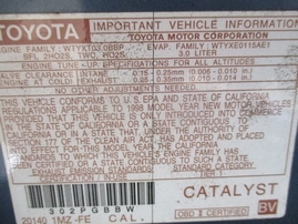 1998 TOYOTA SIENNA LE SKY BLUE 3.0L AT Z17614